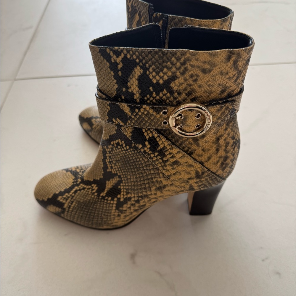 Jimmy Choo Snake Print Ankle Boots size 40.5